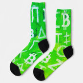 ビットコインのシンボル (明るい利益 緑 - 1) ソックス (左)