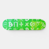ビットコインのシンボル (明るい利益 緑 - 2) スケートボード (横)