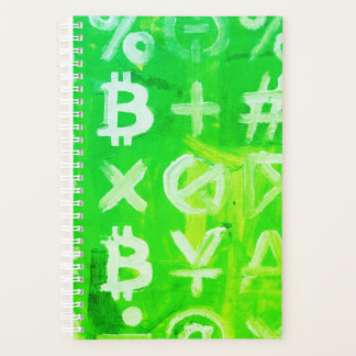 ビットコインのシンボル (明るい利益 緑 - 2) プランナー手帳