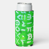 ビットコインのシンボル (明るい利益 緑 - 3) スリム缶クーラー (Seltzer裏面)