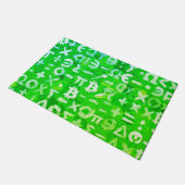 ビットコインのシンボル (明るい利益 緑 - 3) ドアマット (アングル)