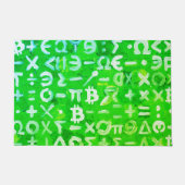 ビットコインのシンボル (明るい利益 緑 - 3) ドアマット (正面)