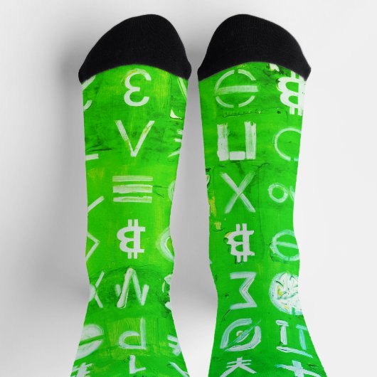 ビットコインのシンボル (明るい利益 緑 - 4) ソックス (上部)