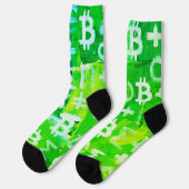 ビットコインのシンボル (明るい利益 緑 - 6) ソックス (左)