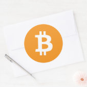 ビットコインのシール ラウンドシール (封筒)