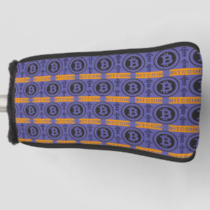 ビットコインのロゴパターン ゴルフヘッドカバー