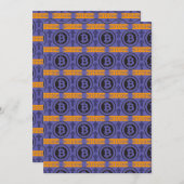 ビットコインのロゴパターン 招待状 (正面/裏面)