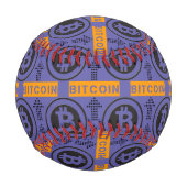 ビットコインのロゴパターン 野球ボール (裏面)