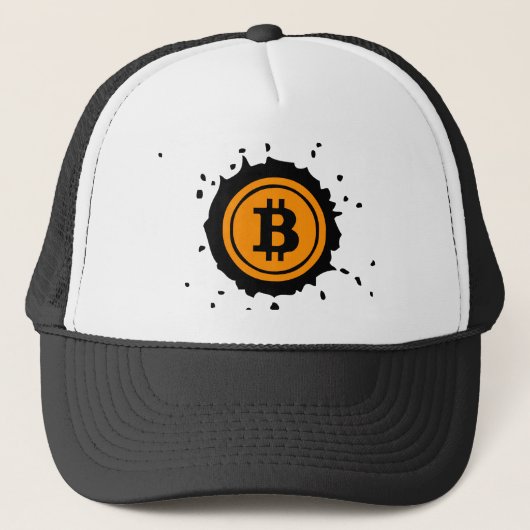 ビットコインのロゴ暗号通貨 キャップ (正面)