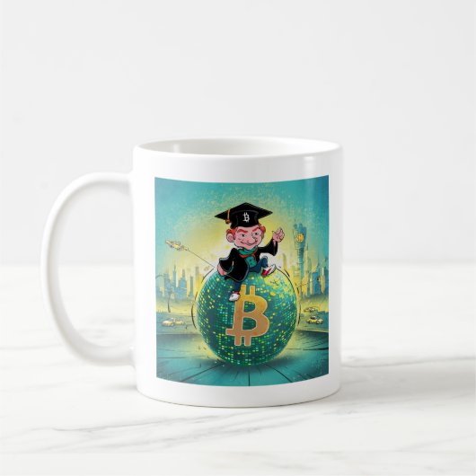 ビットコインの卒業 コーヒーマグカップ (左)