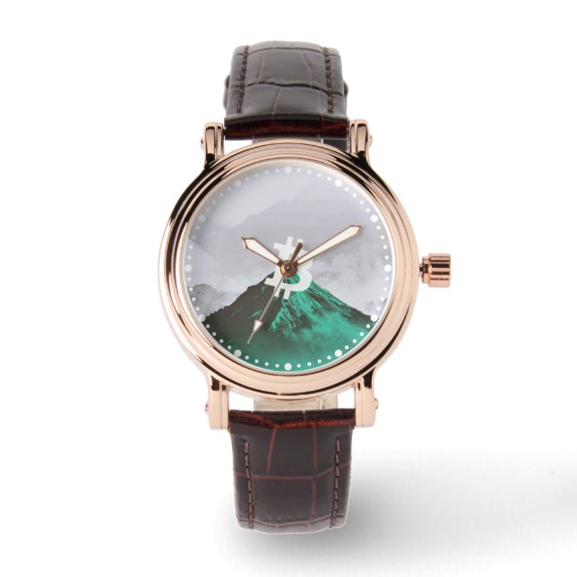 ビットコインの史上最高値（ATH） 腕時計 (正面)