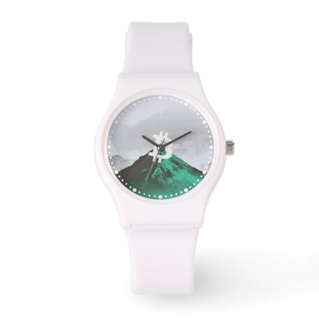 ビットコインの史上最高値（ATH） 腕時計 (正面)