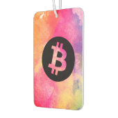 ビットコインの水彩画 カーエアーフレッシュナー (左)