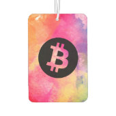 ビットコインの水彩画 カーエアーフレッシュナー (裏面)