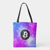 ビットコインの水彩画(スタイル2 - マイアミ) トートバッグ (裏面)