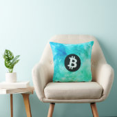 ビットコインの水彩画(スタイル3 - ビーチライフ) クッション (椅子)