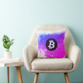 ビットコインの水彩画(スタイル6 - マイアミビーチ) クッション (椅子)