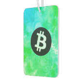 ビットコインの水彩画（スタイル$ - グリーンデイ） カーエアーフレッシュナー (左)