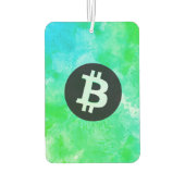 ビットコインの水彩画（スタイル$ - グリーンデイ） カーエアーフレッシュナー (裏面)