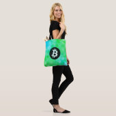 ビットコインの水彩画 (Style $ - Green Day) トートバッグ (モデル)