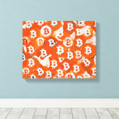 ビットコインの芸術 (#1) 油絵 キャンバスプリント (インサイチュ (ウッドフロア))