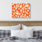 ビットコインの芸術 (#1) 油絵 キャンバスプリント (インサイチュ (寝室))