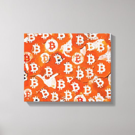 ビットコインの芸術 (#1) 油絵 キャンバスプリント (正面)