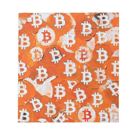 ビットコインの芸術 (#1) 油絵 ノートパッド (正面)