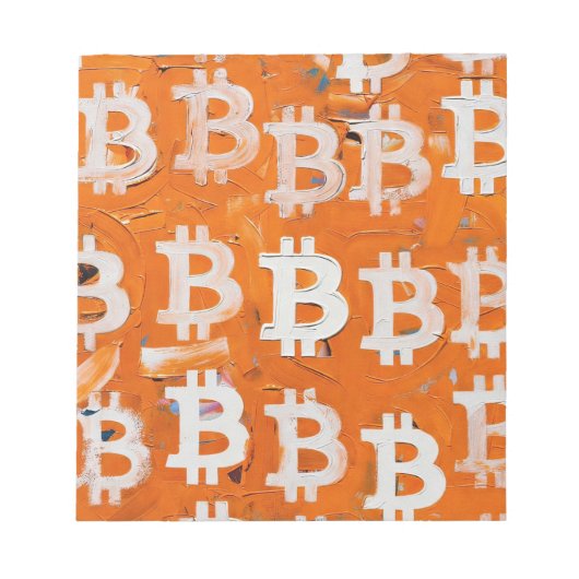 ビットコインの芸術 (#7) 油絵 ノートパッド (正面)