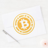 ビットコインは政府ではなく国民の金だ ラウンドシール (封筒)