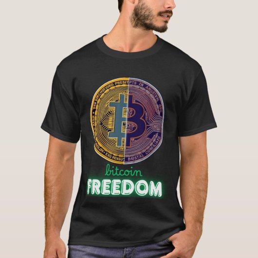 ビットコインは自由 Tシャツ (正面)