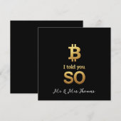 ビットコインは言いました 限定版 レトロ暗号通貨 招待状 (正面/裏面)