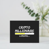 ビットコインをロードする暗号資産の億万長者 ポストカード (スタンド正面)
