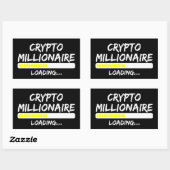 ビットコインをロードする暗号資産の大富豪 長方形シール (シート)