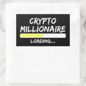 ビットコインをロードする暗号資産の大富豪 長方形シール (バッグ)