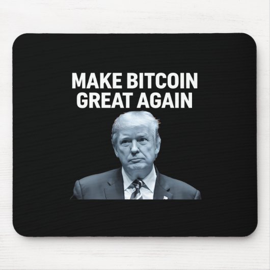 ビットコインを再び偉大に 面白いトランプ ビットコイン暗号通貨 マウスパッド (正面)