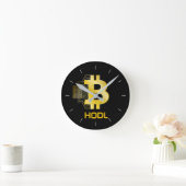ビットコインを持ち帰る ラウンド壁時計 (ホーム)