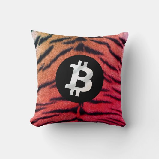 ビットコインアニマル (トラ、スタイル2) クッション (正面)
