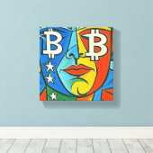 ビットコインアート キャンバスプリント (インサイチュ (ウッドフロア))