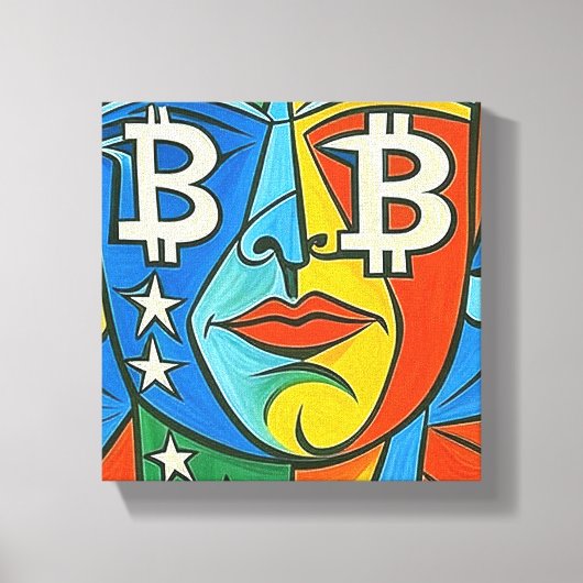 ビットコインアート キャンバスプリント (正面)