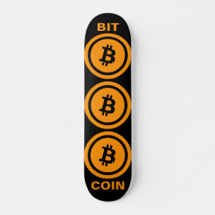 ビットコインオレンジブラック版スケートボード スケートボード
