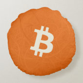 ビットコインクラシック オレンジ（ニューロン） ラウンドクッション (裏面)