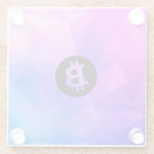 ビットコインクリスタル ガラスコースター (裏面)
