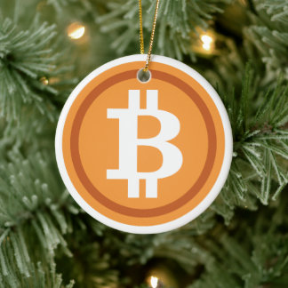 ビットコインクリスマスツリーオーナメントクリプトホリデイ セラミックオーナメント