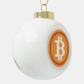 ビットコインクリスマスツリーオーナメントクリプトホリデイ セラミックボールオーナメント (左)