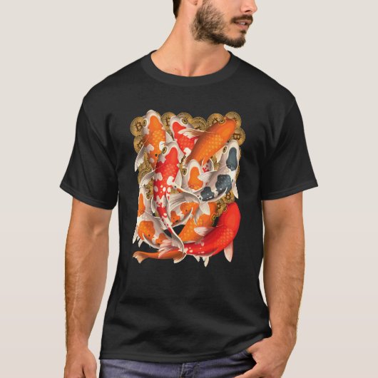 ビットコインコイ魚の池 Tシャツ (正面)