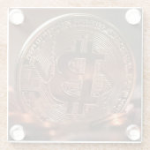 ビットコインコースター ガラスコースター (裏面)