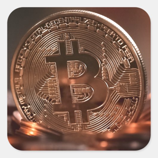 ビットコインコースター スクエアシール (正面)