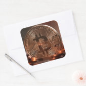 ビットコインコースター スクエアシール (封筒)