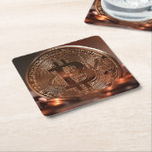 ビットコインコースター スクエアペーパーコースター (アングル)